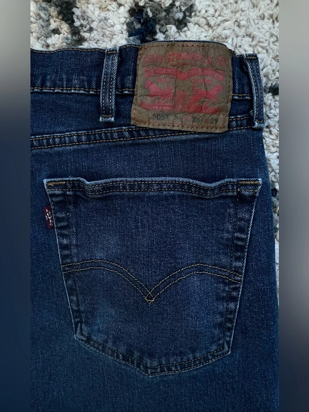 Levi Strauss &  Co. Men's Dark Blue 505 Jeans